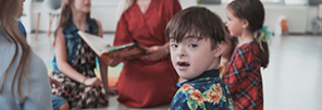 Young child smiling after special needs dental visit